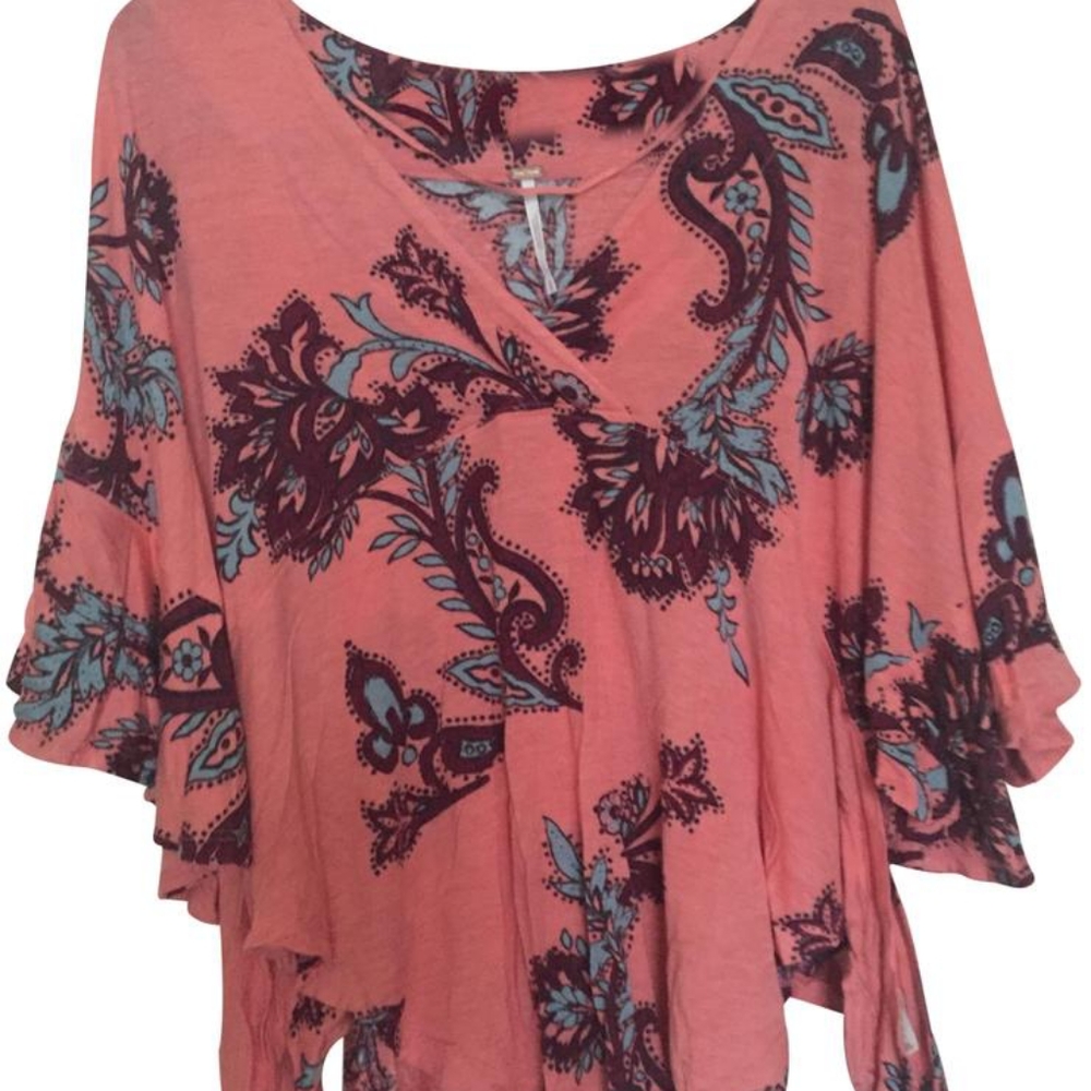 Free People Maui Wowie Flutter Batwing Top NWT